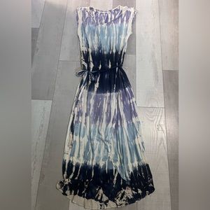 Young, Fabulous, and Broke long, tie-dye wrap dress Size Large